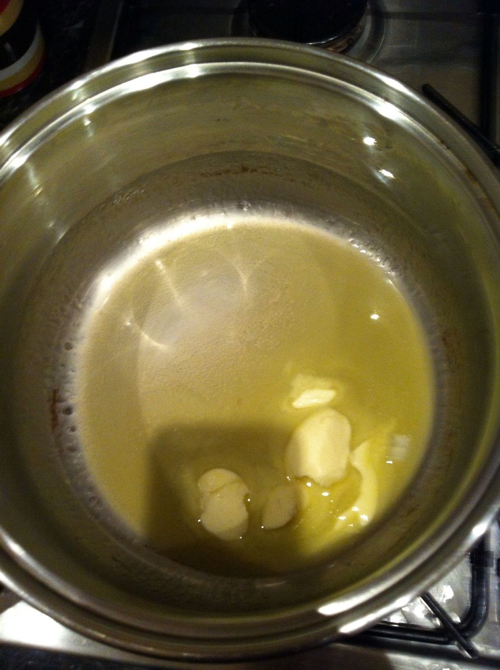 Melt the butter in a medium sized pot on a low heat