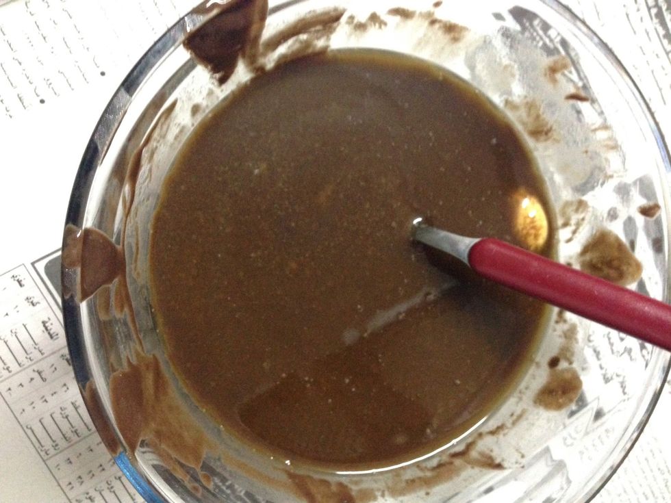 Melt the butter ( in the microwave )