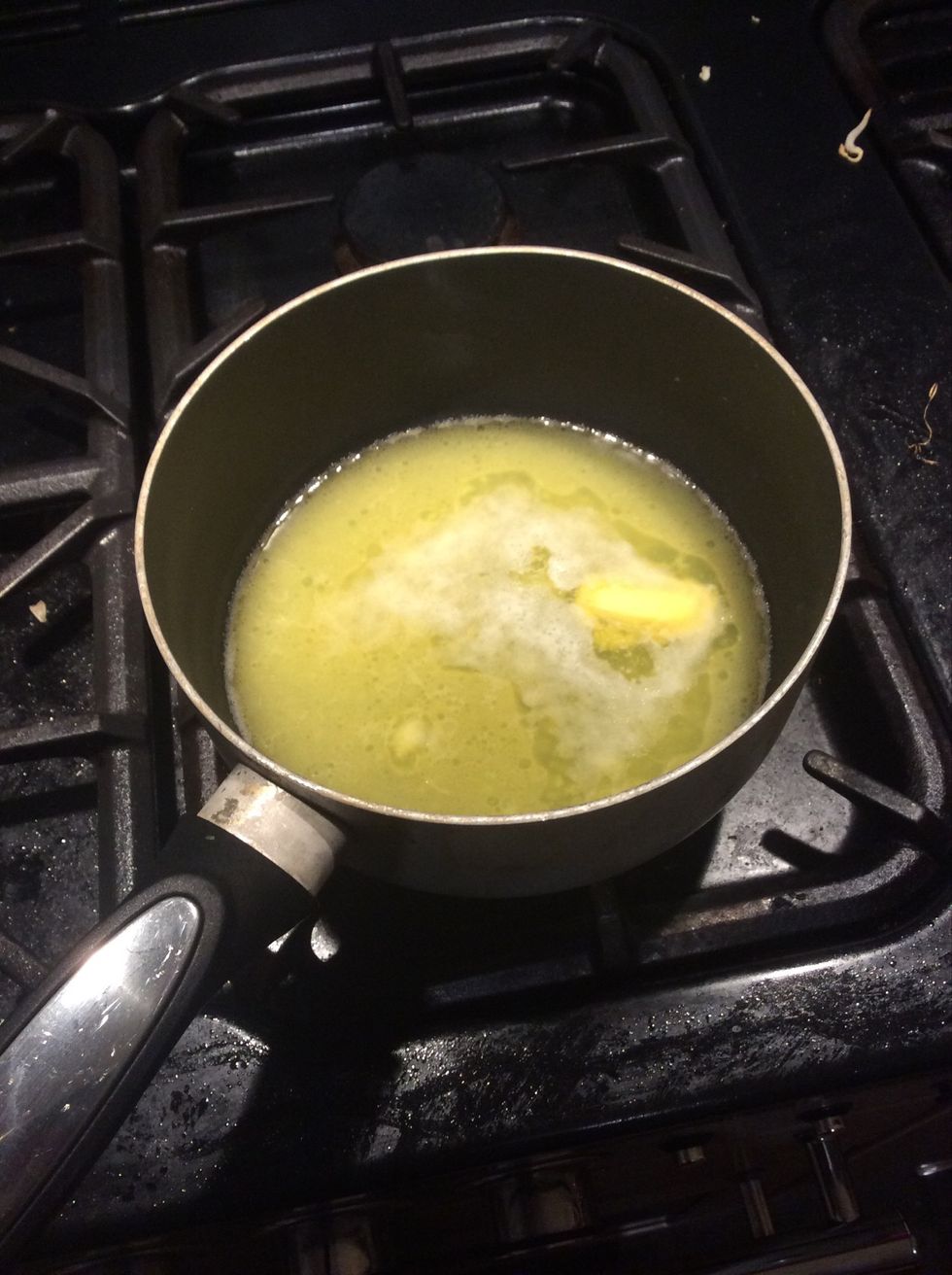 Melt the butter in the water