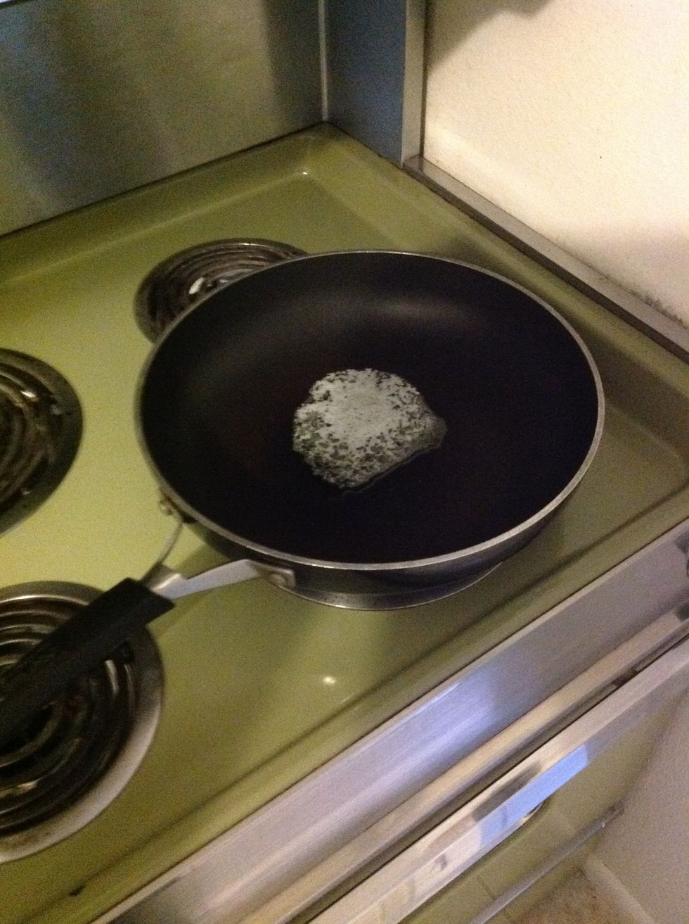 melt the butter into pan