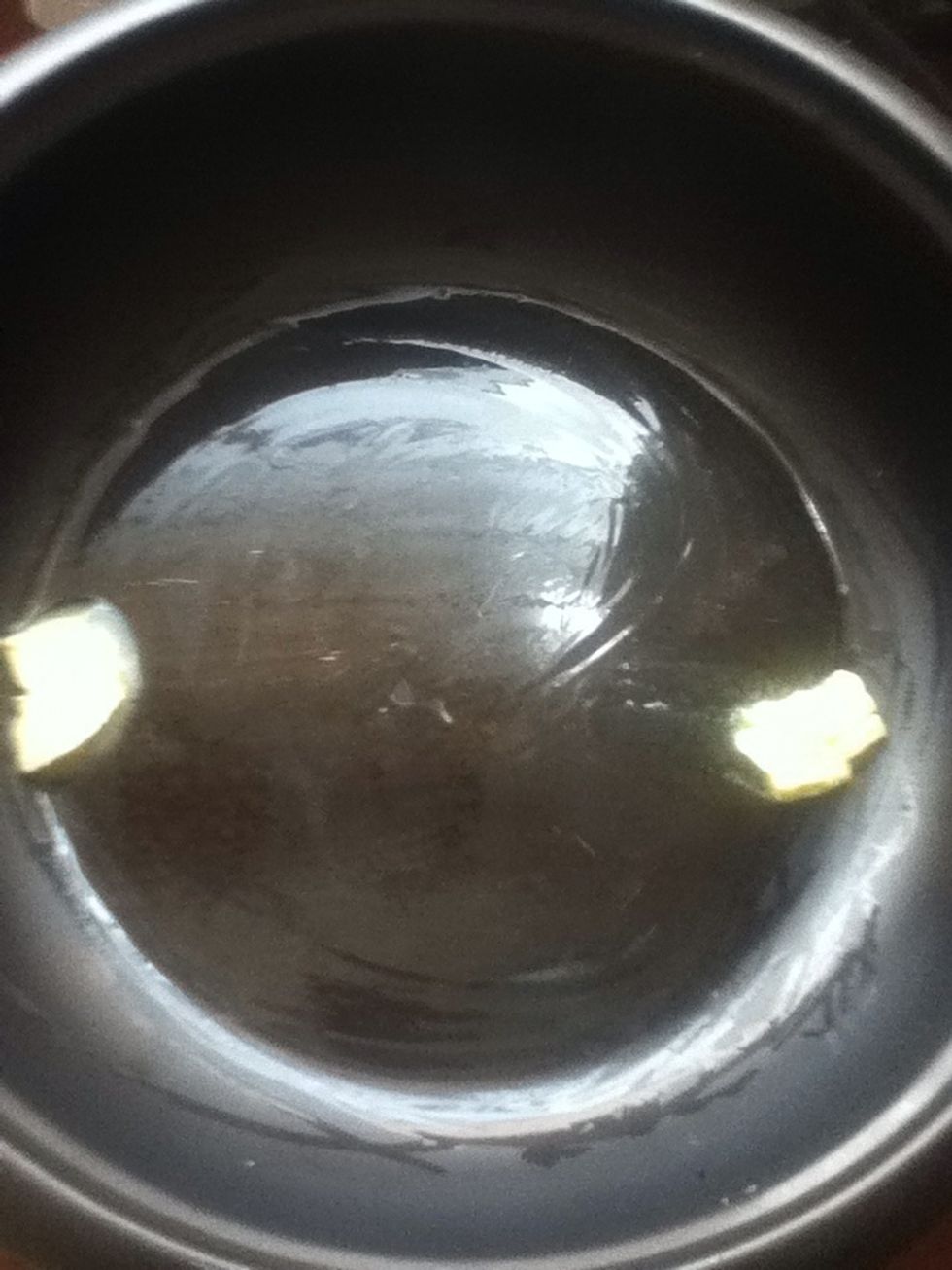 Melt the butter..like so.. I'm cooking in a multi cooker because that is only what I have in the moment. You can use your fancy Tefal pan \ud83d\ude1c Make sure the butter coats your pan evenly