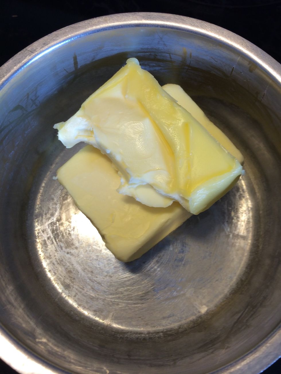 Melt the butter on low heat.