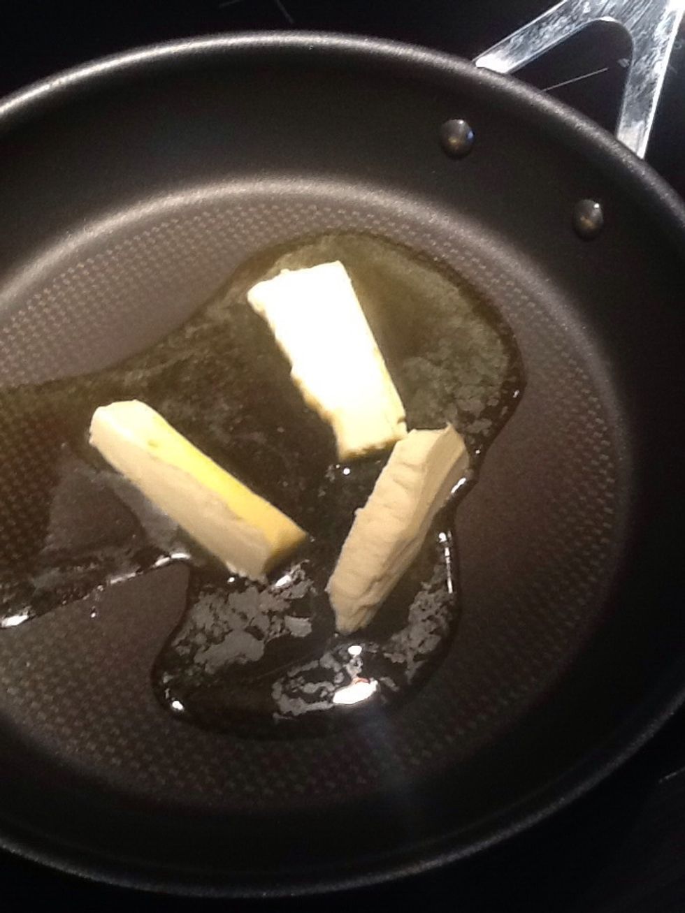 Melt the butter on your pan.
