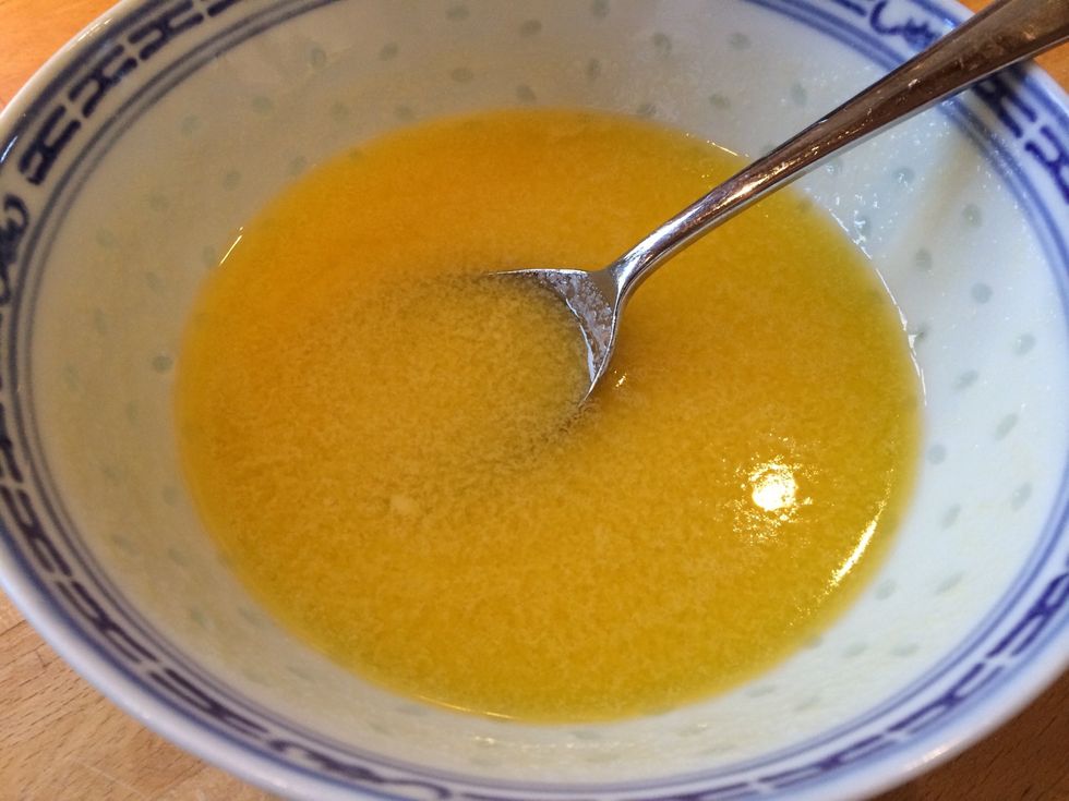 Melt the butter.