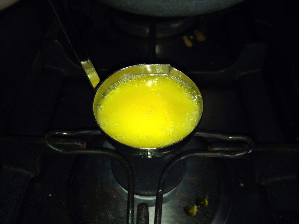 Melt the butter.