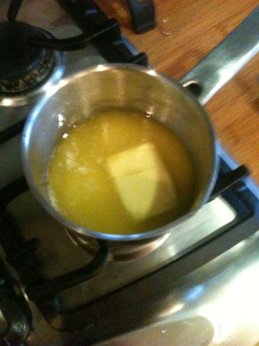 Melt the butter.
