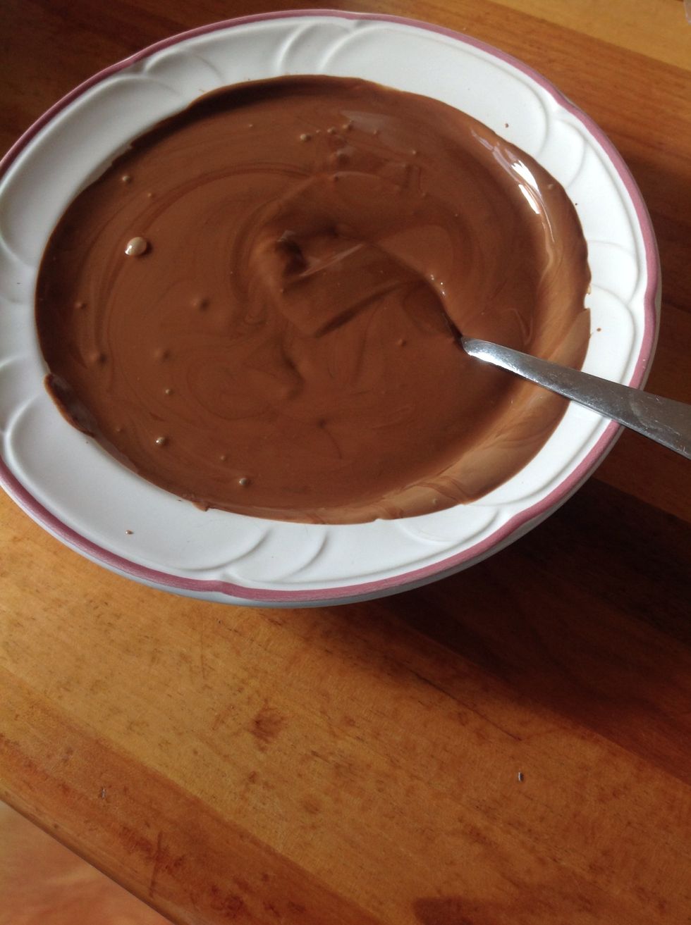 Melt the chocolate but make sure it's not to hot
