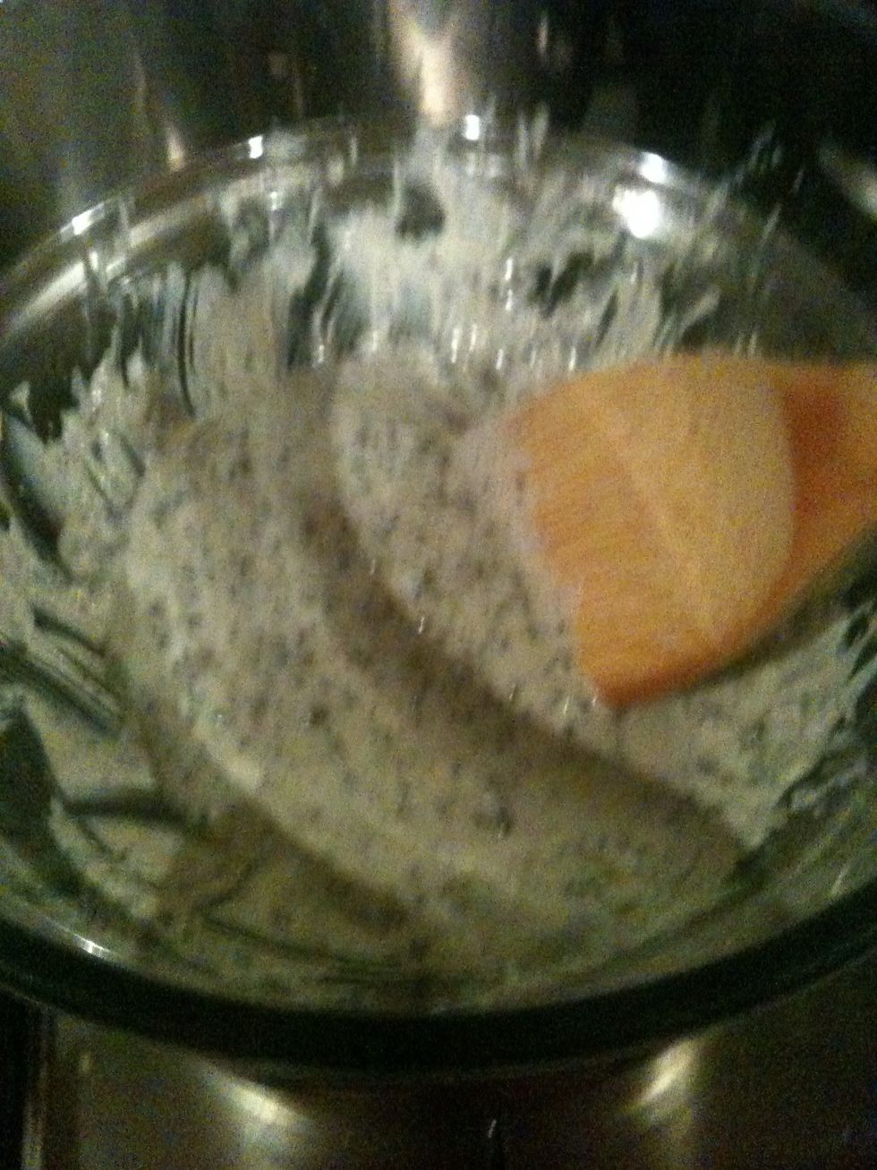 Melt the chocolate using the same method I used with the cupcakes. I used cookie and cream white chocolate here, because I thought it'd make a nice contrast, but use any kind of chocolate you want.