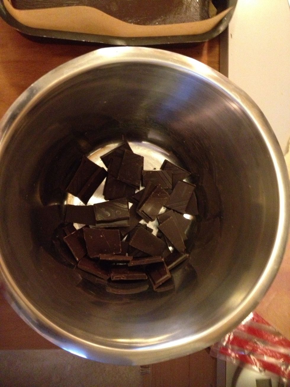 Melt the chocolate.