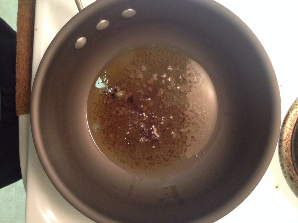 Melt the fat on medium high (number 6-7) in a large sauce pan