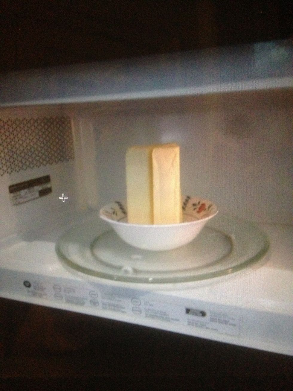 Melt three sticks of butter
