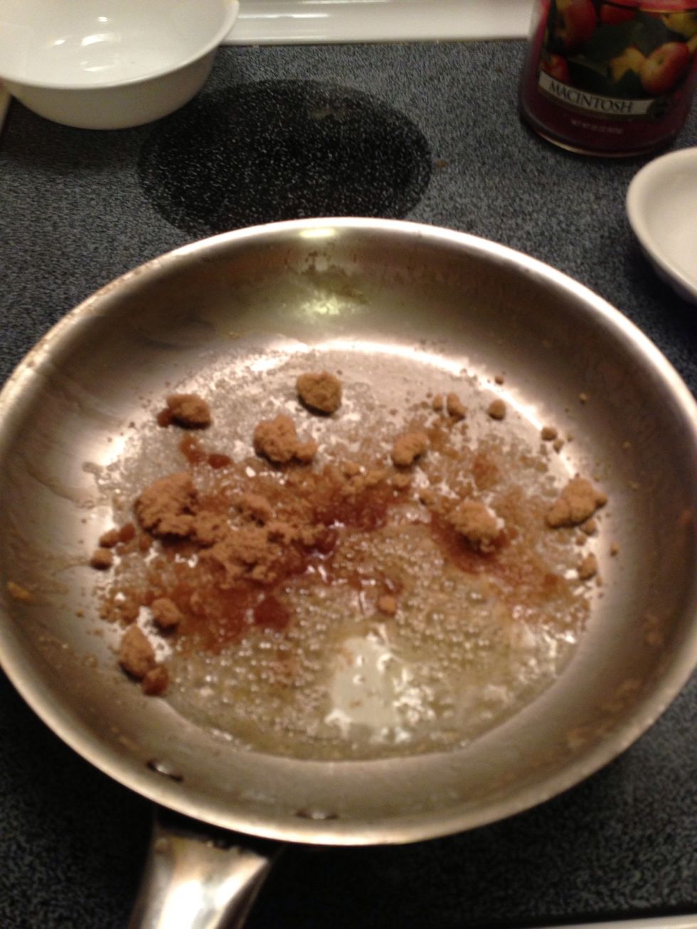 Melt your butter an the brown sugar