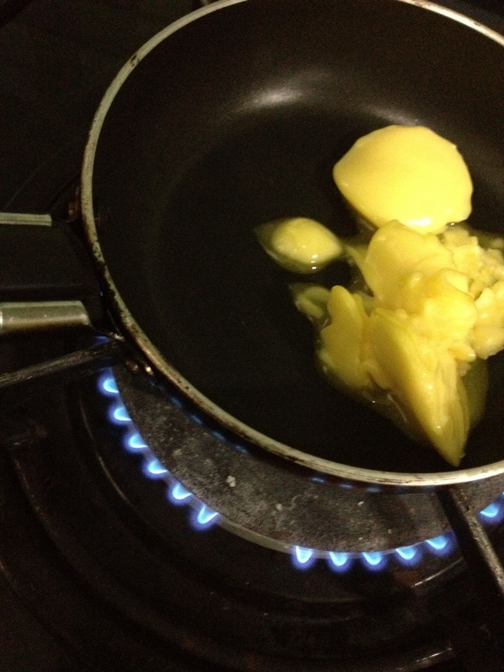 Melt your butter in a little pan.