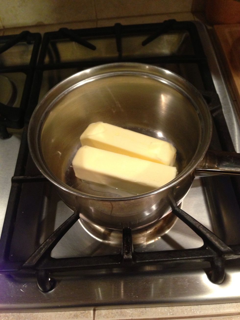 Melt your butter in a medium sauce pan