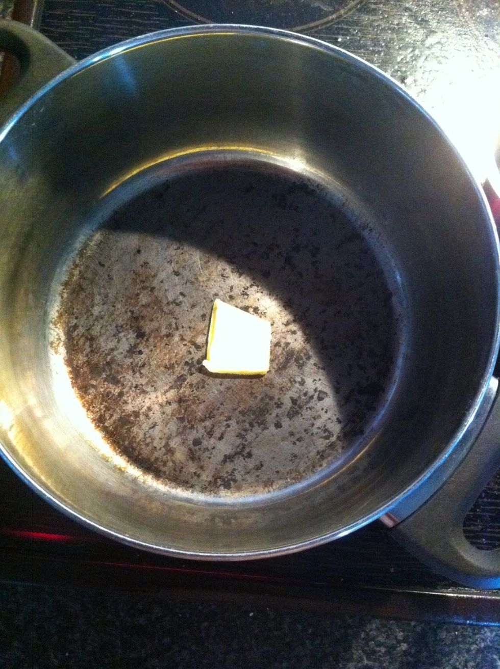 Melt your butter in a pot ( better to have big pot so your oats cook better)
