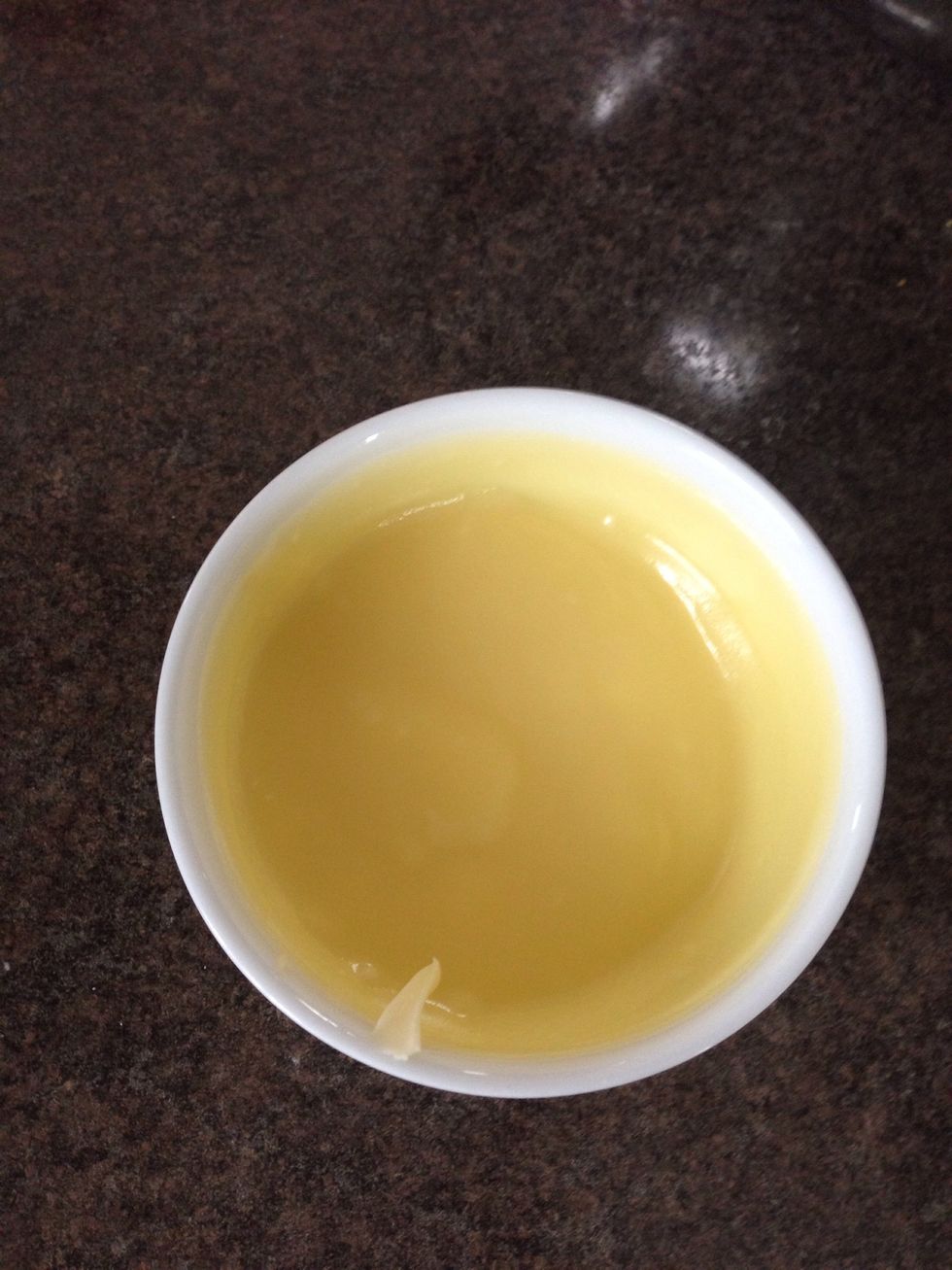 Melt your butter in the microwave to get a creamy and smooth consistency, almost like pudding. If you melt it too much, like me, let it sit in the fridge for a few minutes.