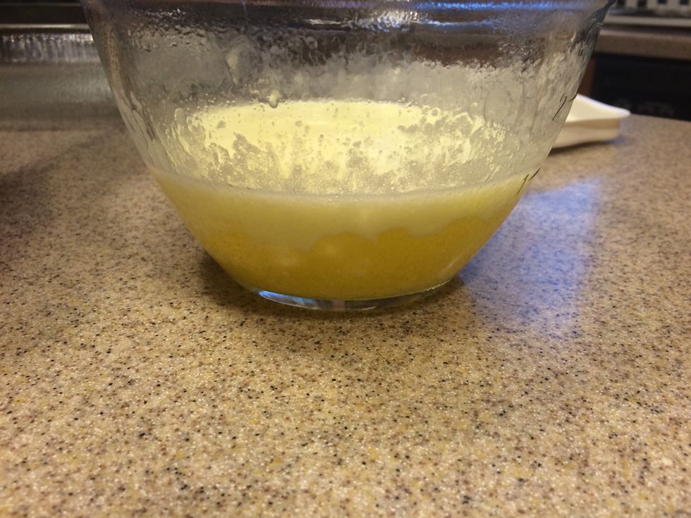 Melt your butter into a separate bowl.