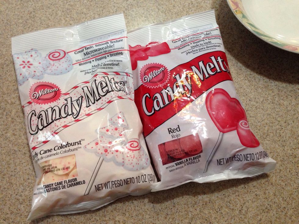 Melt your candy melts in microwave. Directions are on back of the packets.