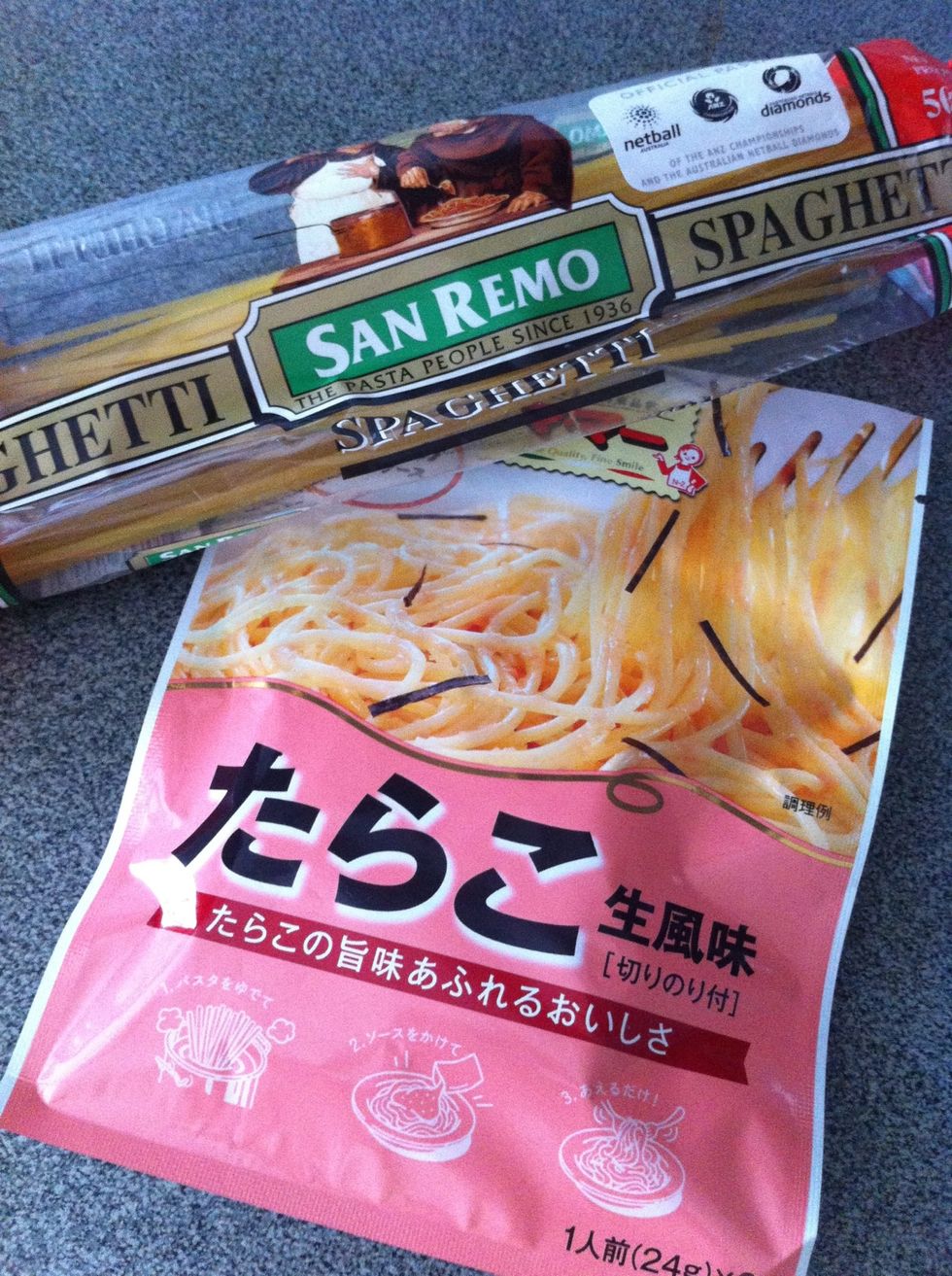 Mentaiko Hokkaido butter sauce & spaghetti needed.