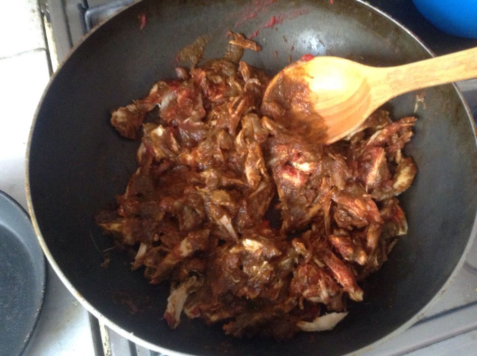 Mezclamos el adobo con el pollo