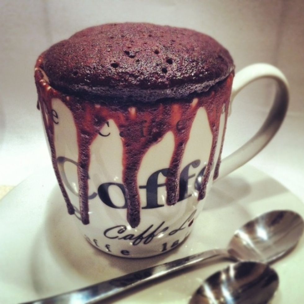 Mhm\u2764 Chocolate cake in 5 minutes! Delicious chocolate cake for 1 person (or 2 which is not as greedy) in 5 minutes.