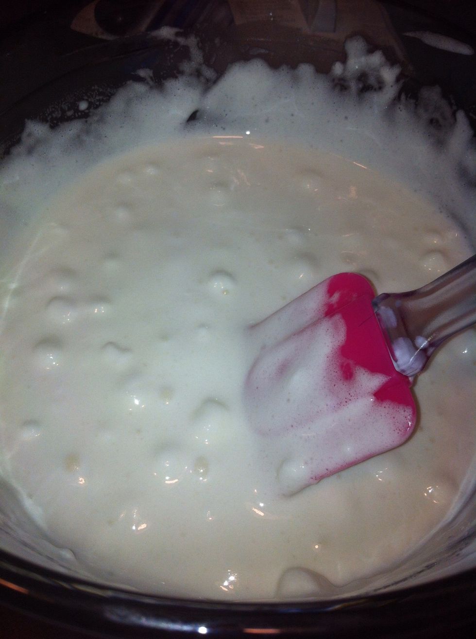 Microwave 4 cups of marshmallow & 2 tablespoons of water for 1 minute. Stir to smooth out clumps.