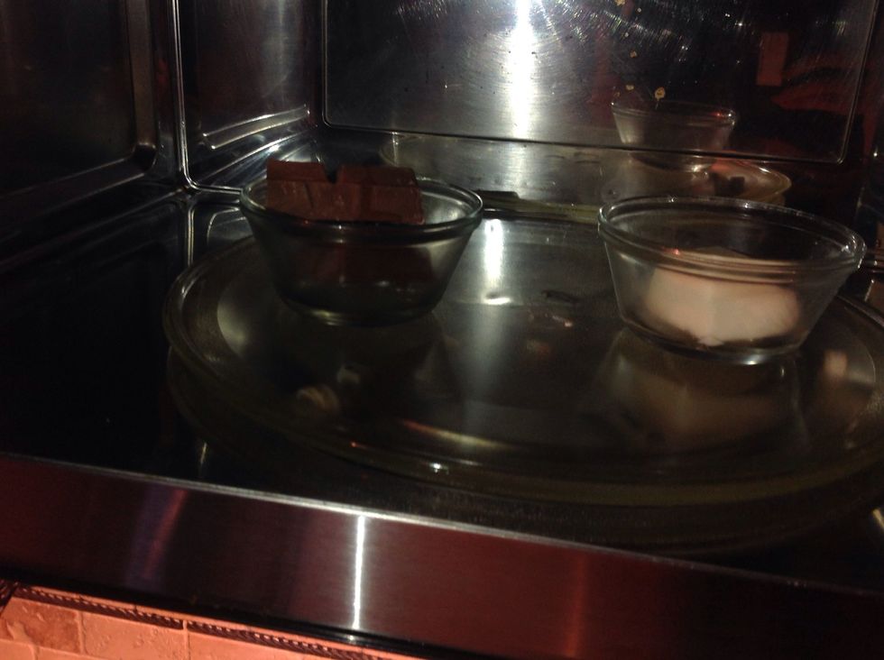 Microwave for 1:30 in a glass bowl.