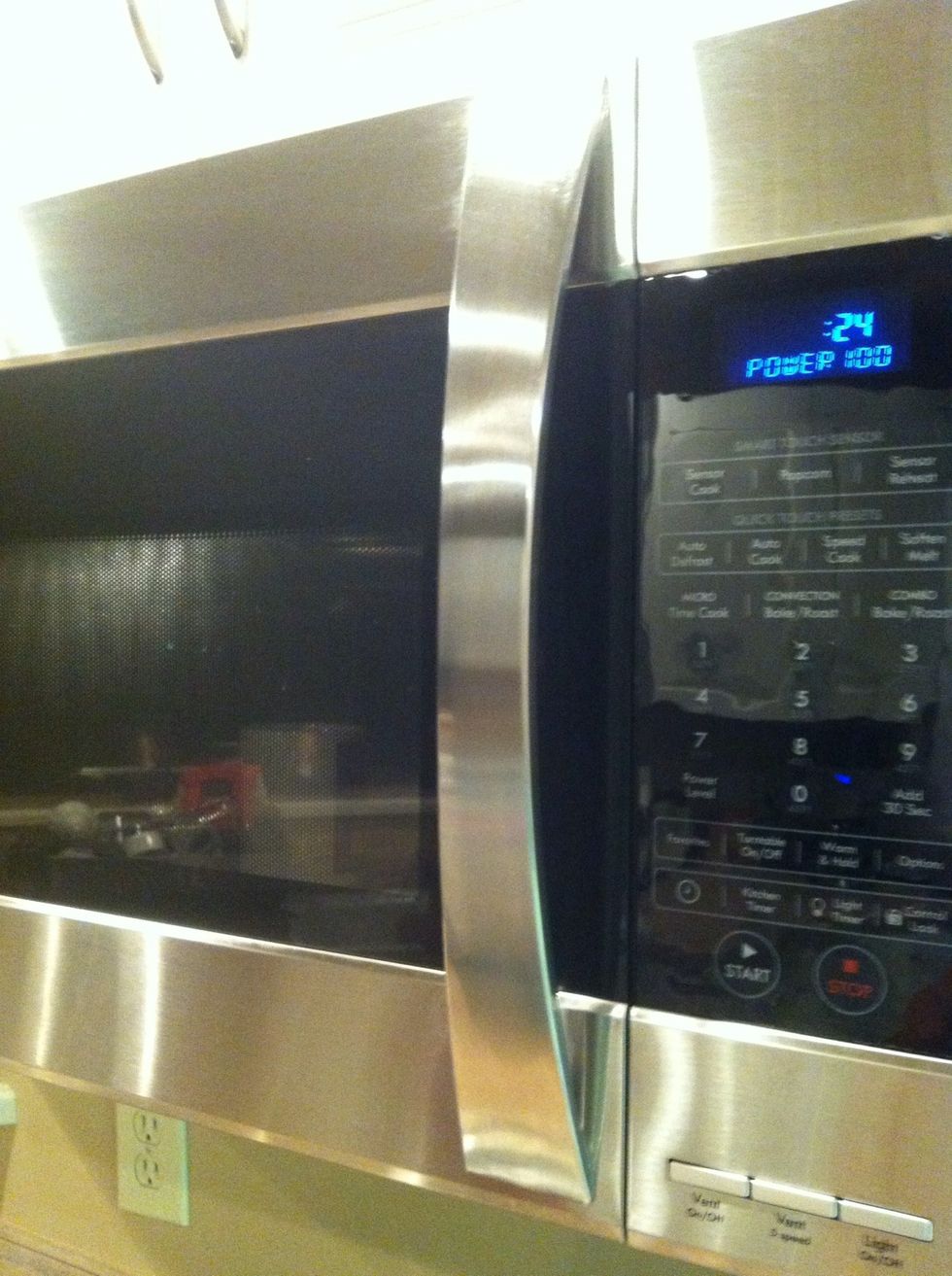 Microwave for 1 min 30 sec.