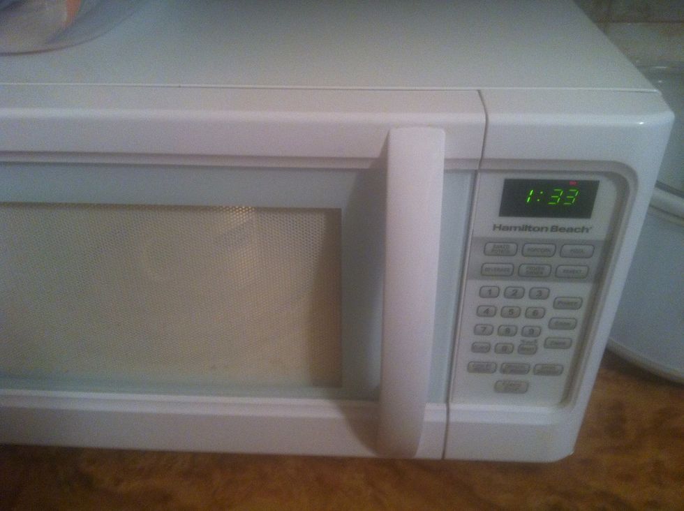Microwave for 1 minute and 35 seconds...