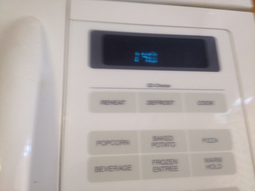 Microwave for 1 minute and 40 seconds