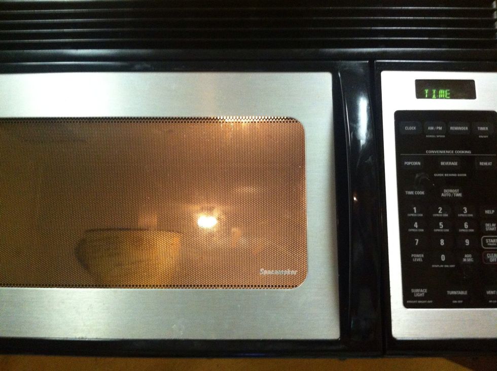 Microwave for 2 mins and 50 seconds