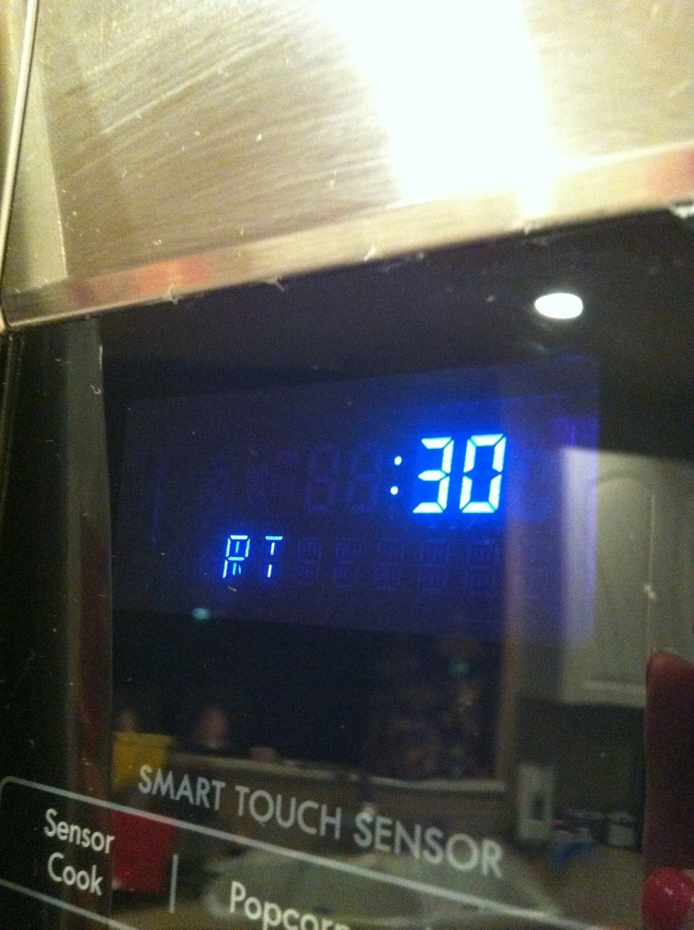 Microwave for 30-50 seconds