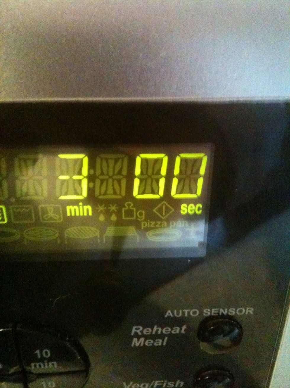 microwave for 3minutes :):)