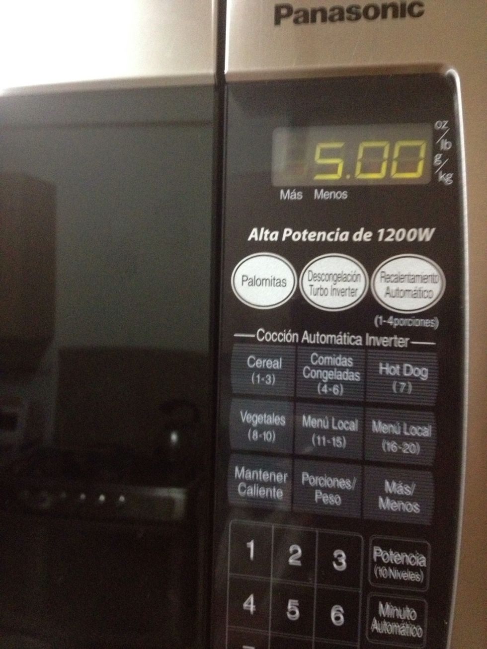 Microwave for 5 minutes