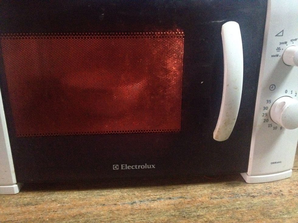 Microwave for about 40 seconds on high power