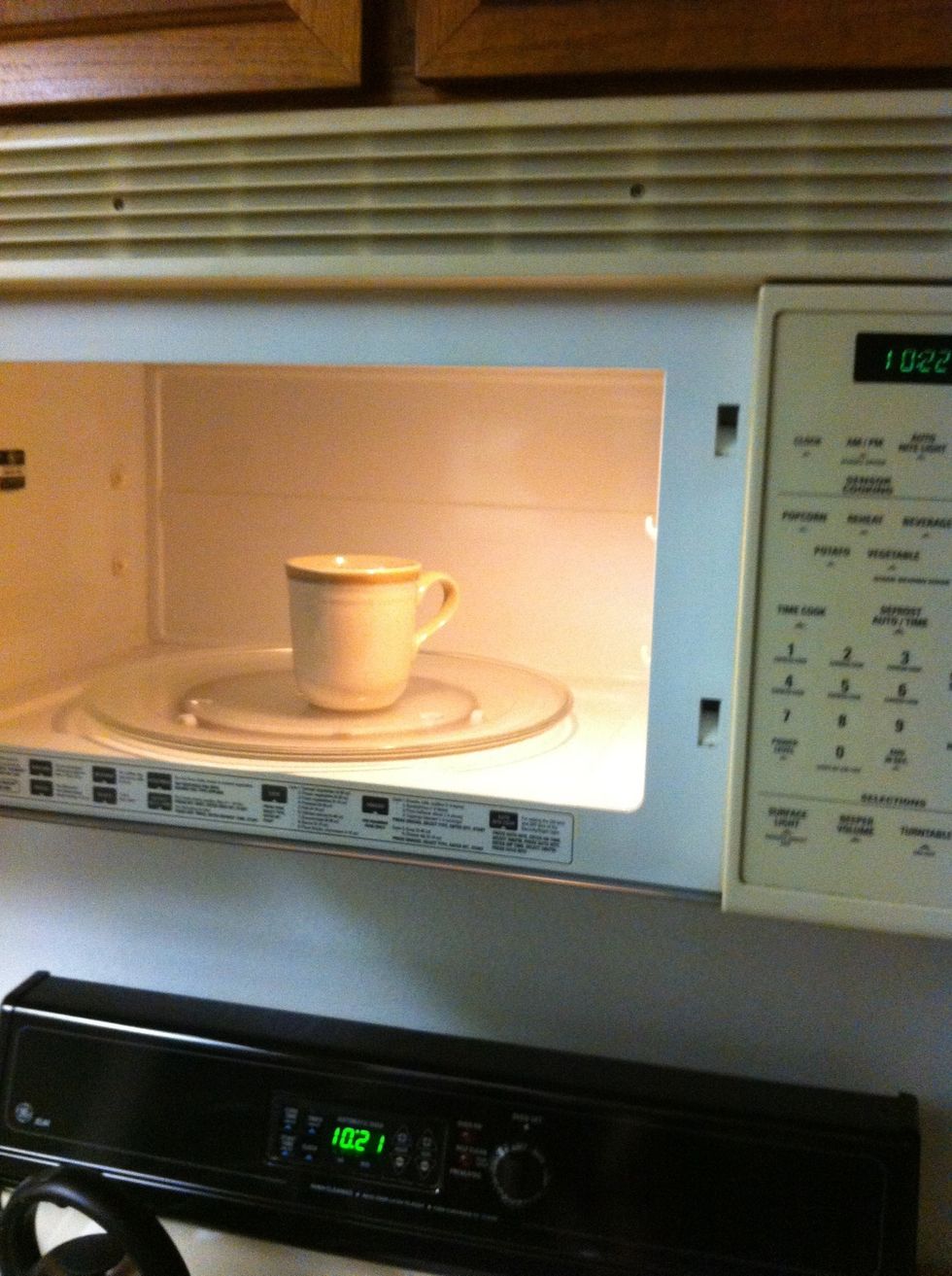 Microwave it for 60 seconds on 60% power.