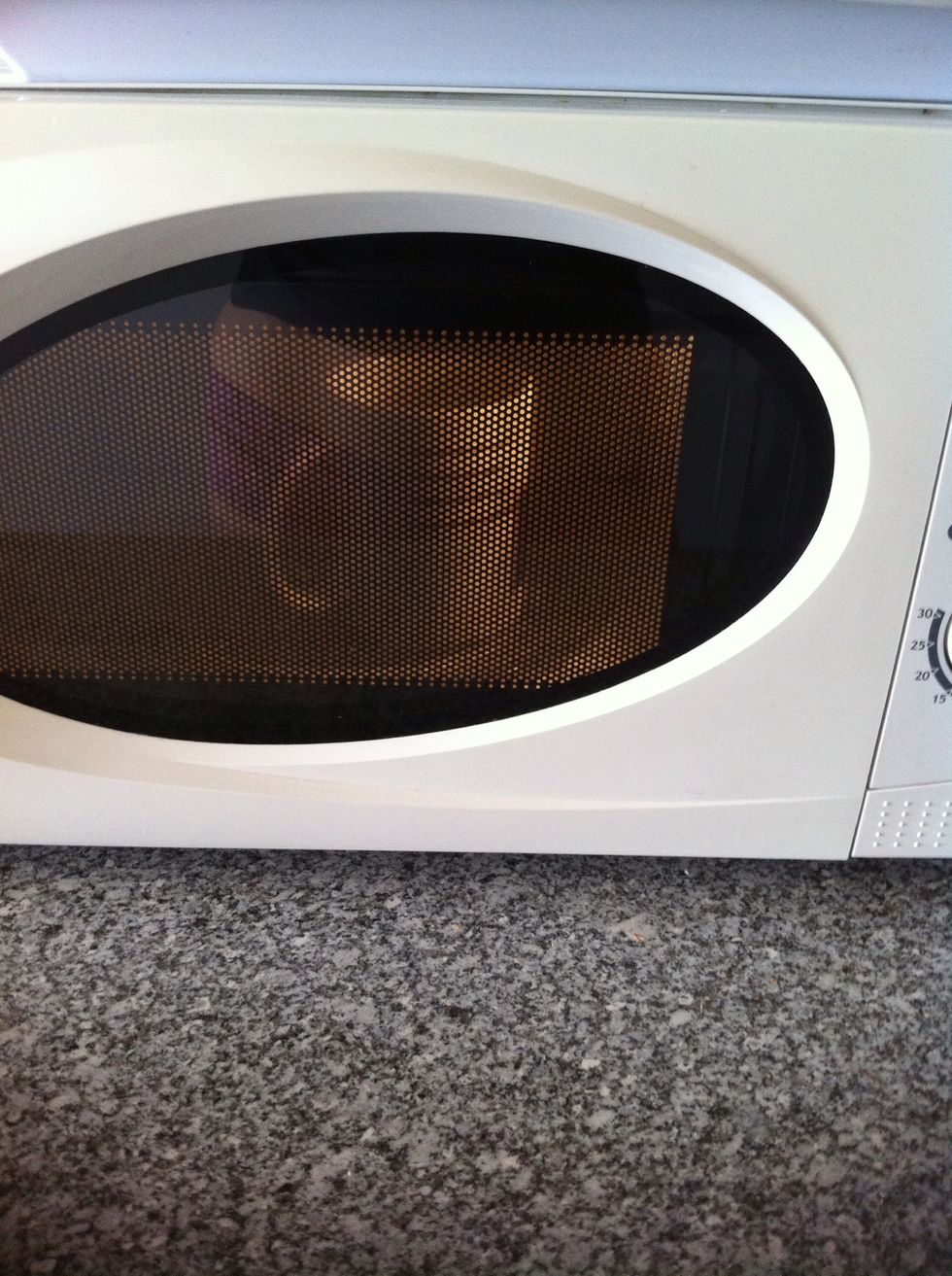 Microwave it for 60 to 90 sec on high