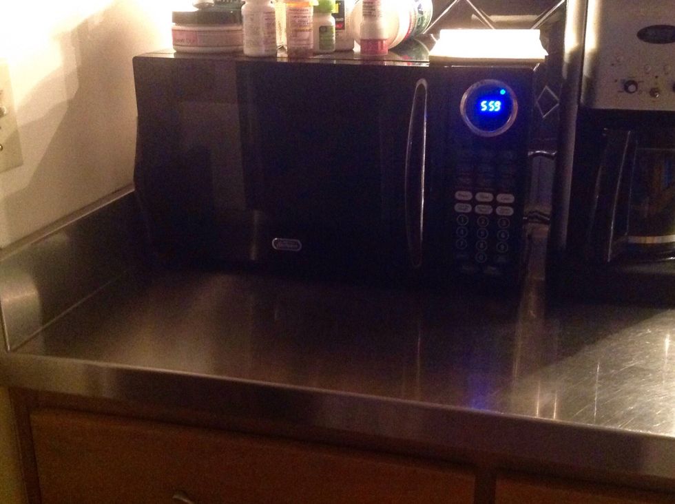 Microwave oils for 1 minute.