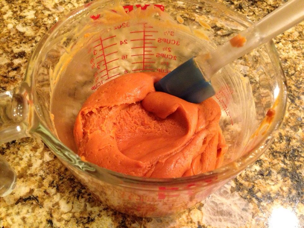 Microwave on high for 15 second intervals, stirring in between. It should look like this when it's done.