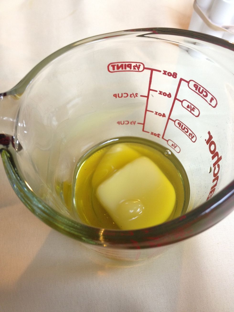 Microwave on high for one minute. If the base is not fully melted, as pictured, continue to microwave at 30 second intervals until melted