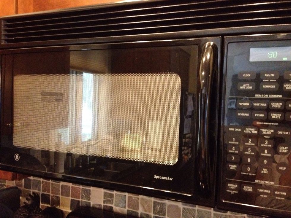Microwave the butter for approx. 30 seconds; don't overcook or it might burn/splatter.