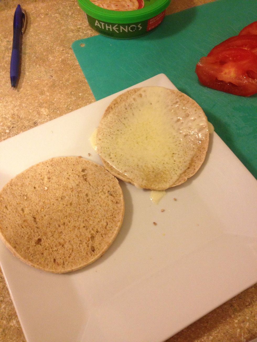 Microwave to melt cheese