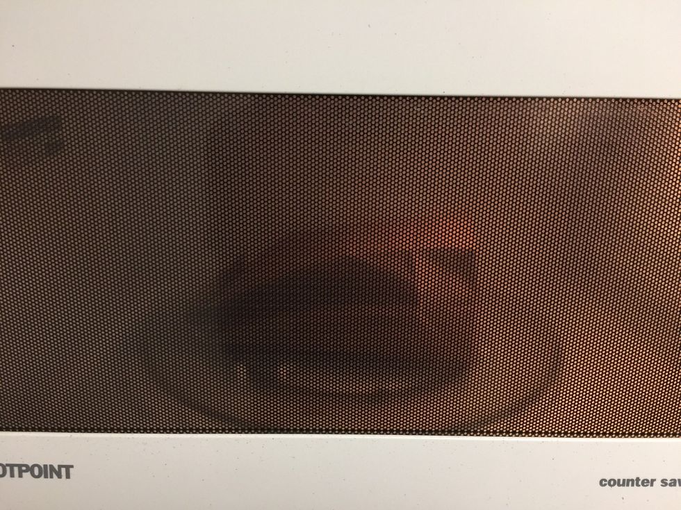 Microwave until the popping slows down. Stop when there is a few seconds in between each pop