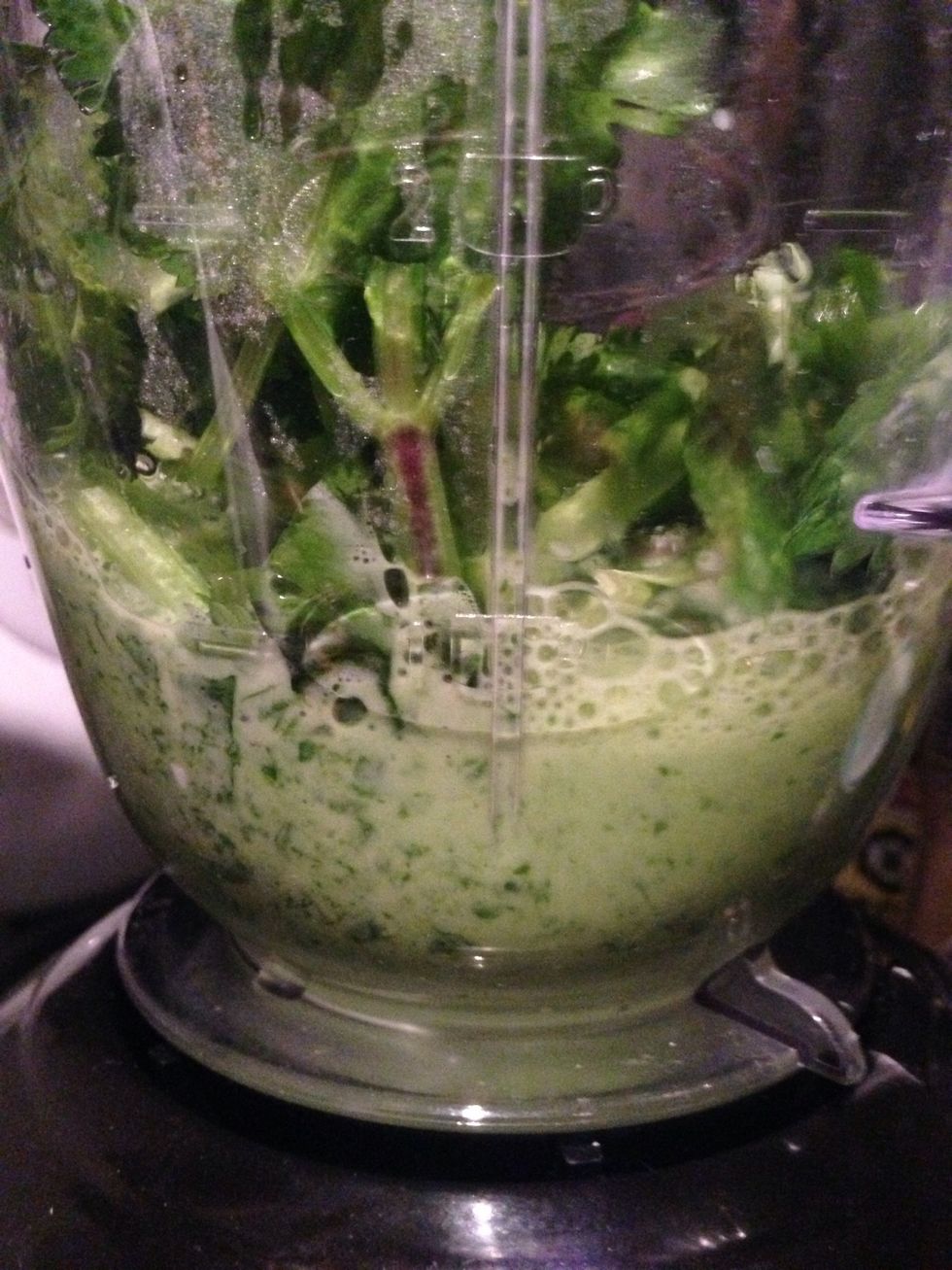 Might need to stop and push cilantro down