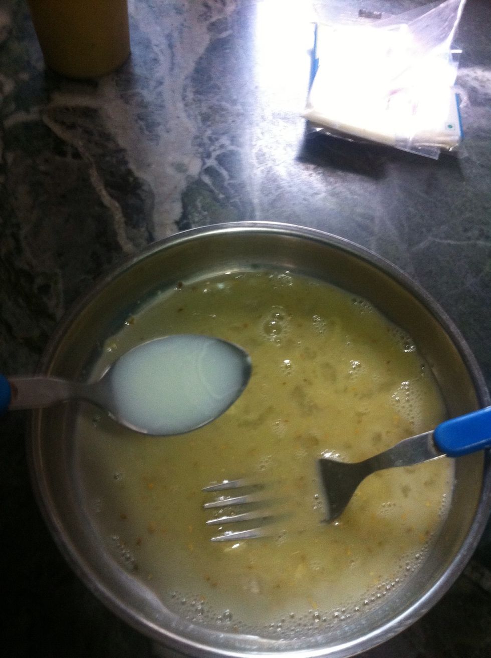 Milk one or two tblspn