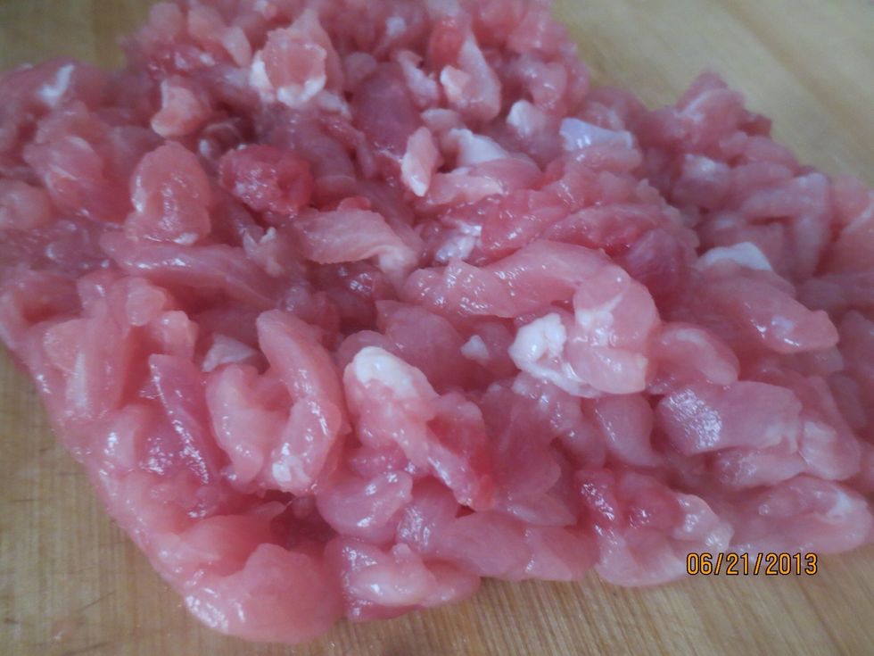 Mince a bit to make it into smaller pieces