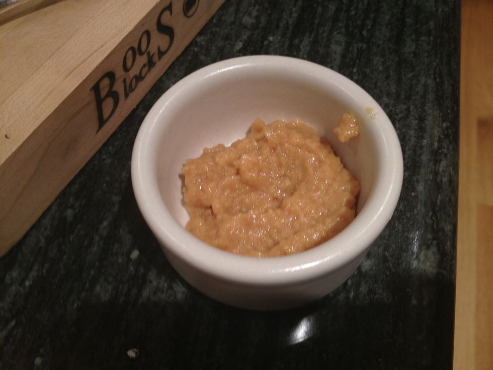 Mince or run garlic through a press.