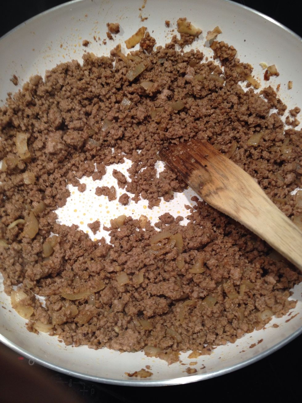 Mince should now be fairly browned.