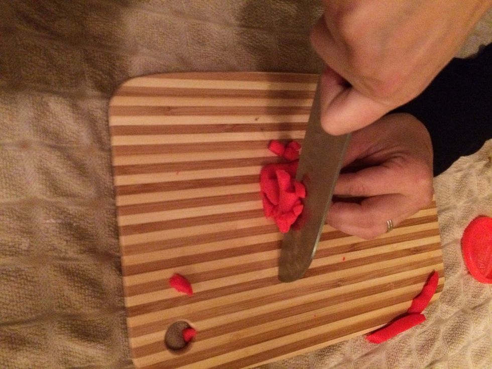 MINCE-tiny pieces usually done with onions and garlic.