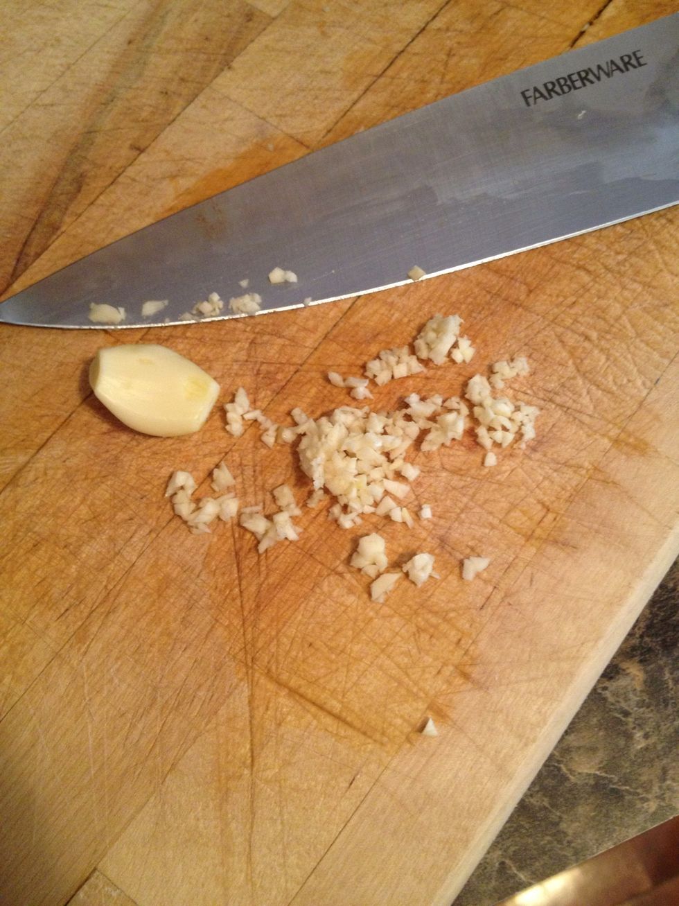 Mince your garlic cloves.
